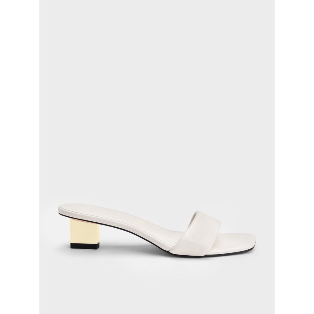 Charles & Keith metallic blade heel sandals